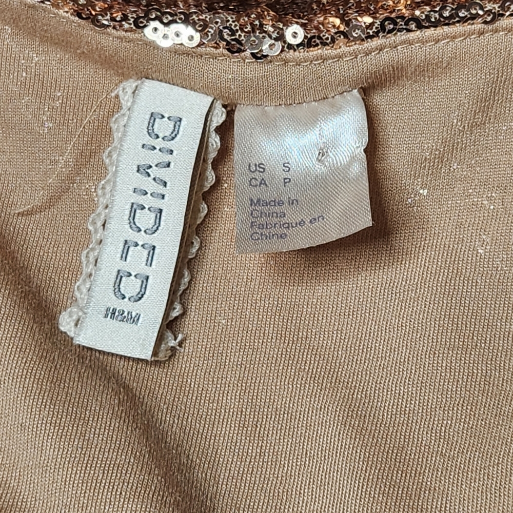 Divided H&M Gold Sequin Long Sleeve Dress - Picture 4 of 5